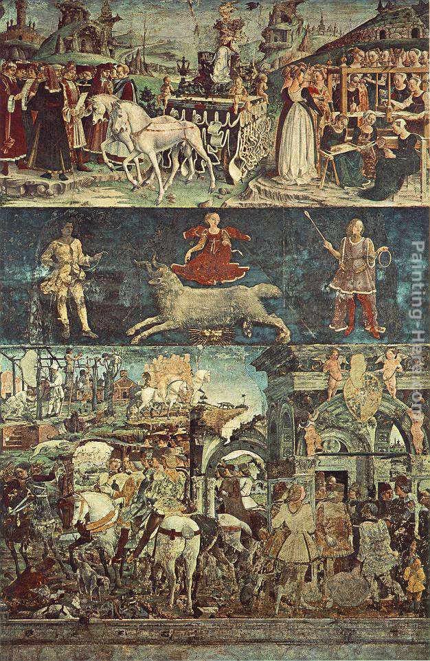 Allegory of March Triumph of Minerva painting - Francesco del Cossa Allegory of March Triumph of Minerva art painting
